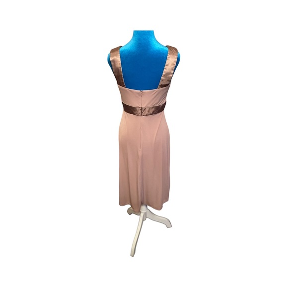 David’s Bridal brown size 4 dress eye drop opening sleeveless 95% polyester - Picture 5 of 7